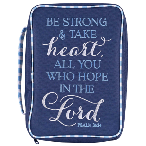 Bible Cover Be Strong Take Heart Lg Prt