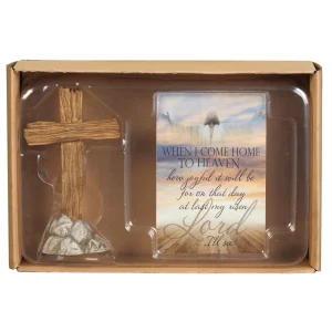 Cross Figurine With When I Come Card