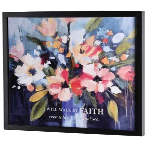 Framed Wall Art  Walk By Faith Floral
