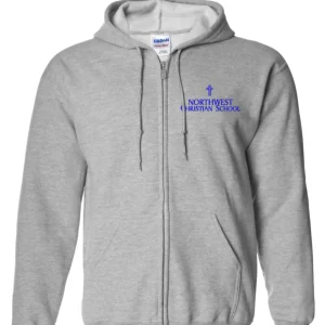 Northwest Christian School Zippered Hooded Sweatshirt